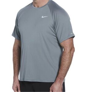 Nike Miller Men's L Dri-FIT Ready Short-Sleeve Fitness T-Shirt Gray Running Logo